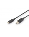 Kabel DIGITUS USB 2.0 HighSpeed Typ USB C/B M/M, Power Delivery, czarny 1,8m - nr 1