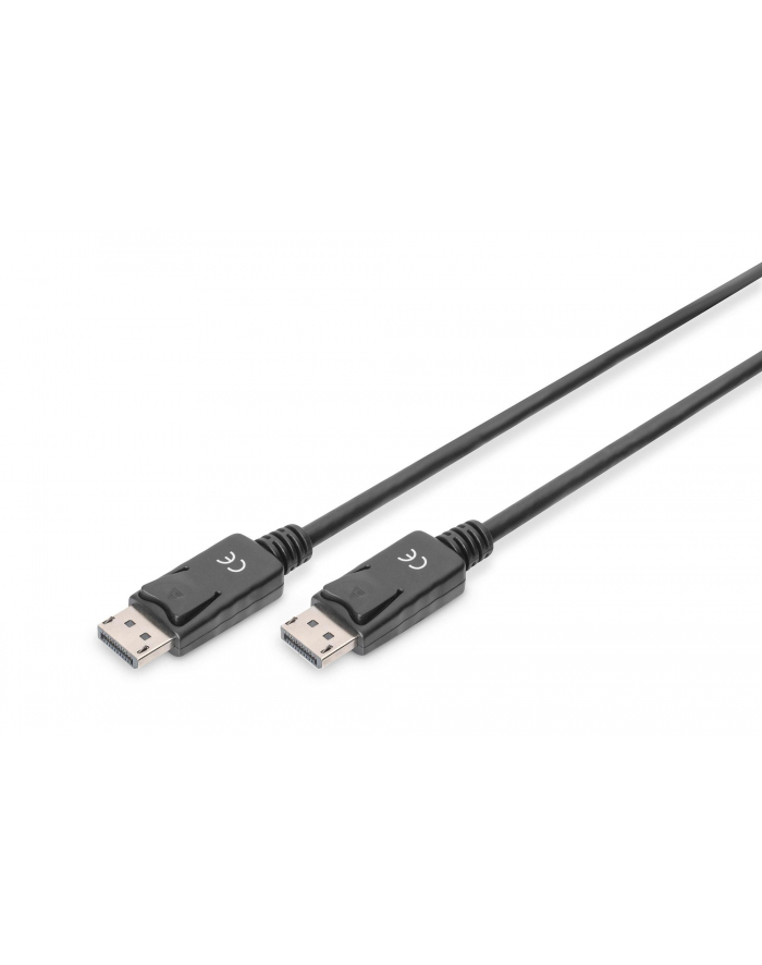 Kabel DisplayPort DIGITUS z zatrzaskami 4K 60Hz UHD Typ DP/DP M/M czarny 3m główny