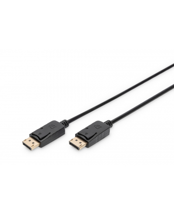 Kabel DisplayPort DIGITUS z zatrzaskami 4K 60Hz UHD Typ DP/DP M/M czarny 3m