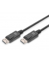 Kabel DisplayPort DIGITUS z zatrzaskami 1080p 60Hz FHD Typ DP/DP M/M czarny 5m - nr 1