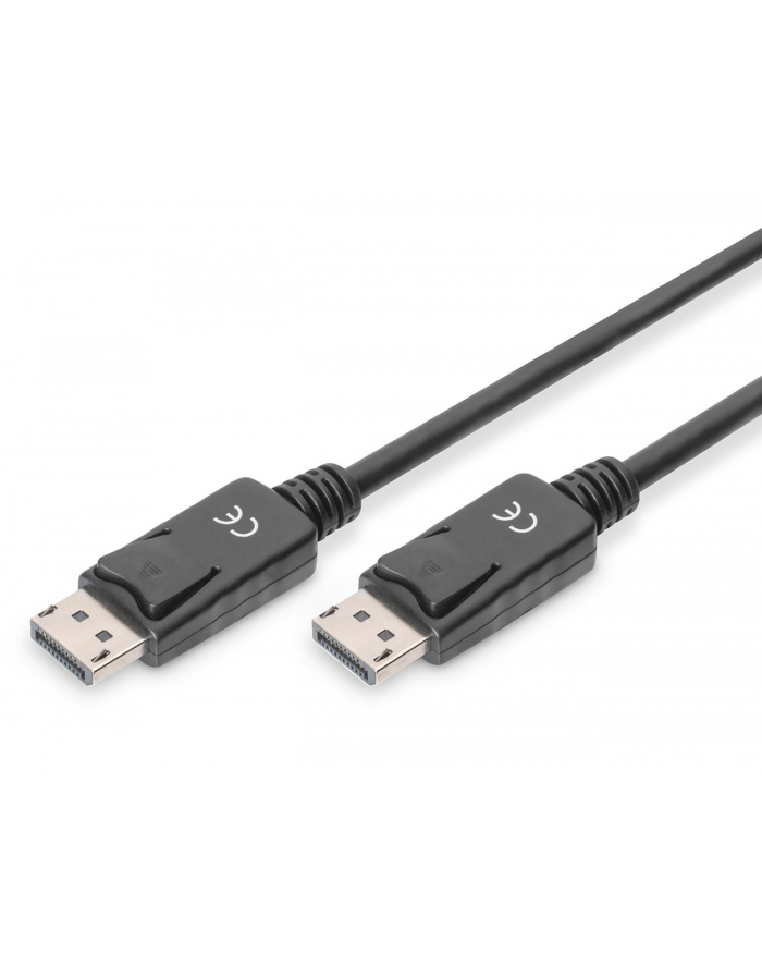 Kabel DisplayPort DIGITUS z zatrzaskami 1080p 60Hz FHD Typ DP/DP M/M czarny 15m główny