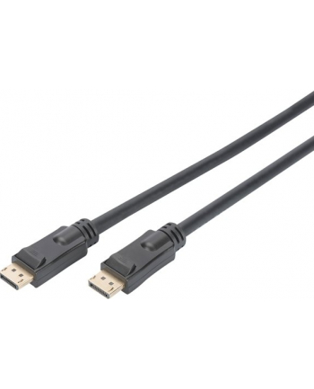 Kabel DisplayPort DIGITUS z zatrzaskami 4K 60Hz UHD Typ DP/DP M/M czarny 15m