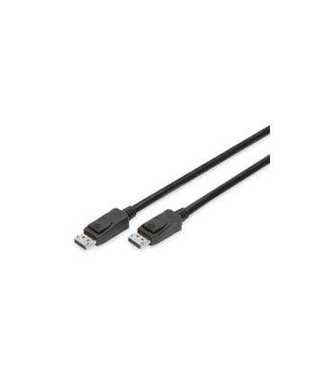 Kabel DisplayPort DIGITUS z zatrzaskami 8K 30Hz UHD Typ DP/DP M/M czarny 2m