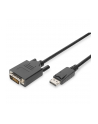 Kabel adapter DIGITUS DisplayPort z zatrzaskiem 1080p 60Hz FHD Typ DP/DVI-D (24+1) M/M 1m - nr 2