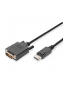 Kabel adapter DIGITUS DisplayPort z zatrzaskiem 1080p 60Hz FHD Typ DP/DVI-D (24+1) M/M 2m - nr 2
