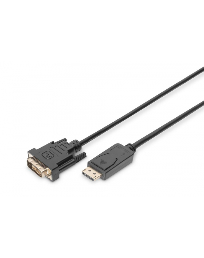 Kabel adapter DIGITUS DisplayPort z zatrzaskiem 1080p 60Hz FHD Typ DP/DVI-D (24+1) M/M 2m główny
