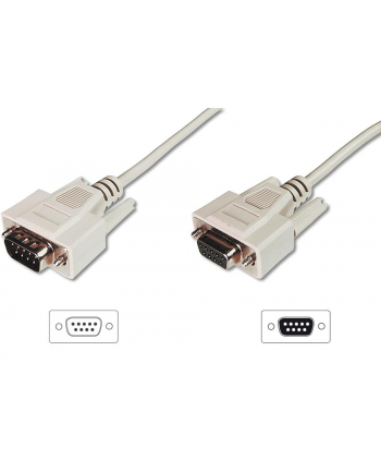 Przedłużacz RS-232 DIGITUS 9pin /M - 9pin /Ż 3m