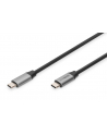 Kabel USB 3.0 DIGITUS PREMIUM 60W/5Gbps Typ USB C/USB C M/M czarny 0,5m - nr 1