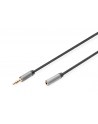Kabel przedłużający audio DIGITUS PREMIUM MiniJack Stereo Typ 3.5mm/3.5mm Ż/M nylon 1m - nr 2