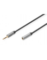 Kabel przedłużający audio DIGITUS PREMIUM MiniJack Stereo Typ 3.5mm/3.5mm Ż/M nylon 1,8m - nr 1