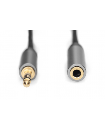 Kabel przedłużający audio DIGITUS PREMIUM MiniJack Stereo Typ 3.5mm/3.5mm Ż/M nylon 1,8m