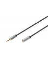 Kabel przedłużający audio DIGITUS PREMIUM MiniJack Stereo Typ 3.5mm/3.5mm Ż/M nylon 1,8m - nr 5