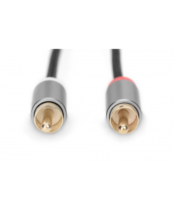 Kabel adapter audio DIGITUS PREMIUM MiniJack/Cinch Stereo Typ 3.5mm/2xRCA M/M nylon 1,8m