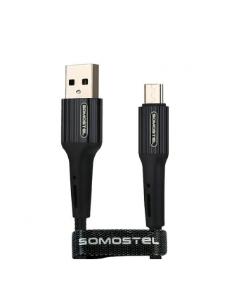 Kabel Somostel SMS-BW06 micro USB 3.6A Quick Charger QC 3.0 1m Powerline czarny