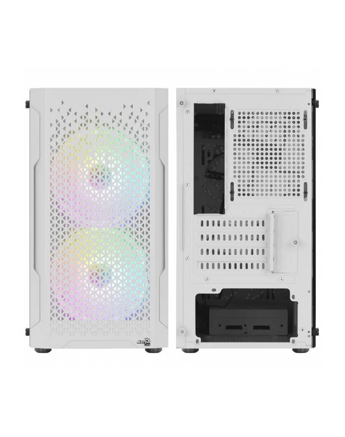 Aerocool Trinity Mini-Tower V2, Tempered Glass - biały główny