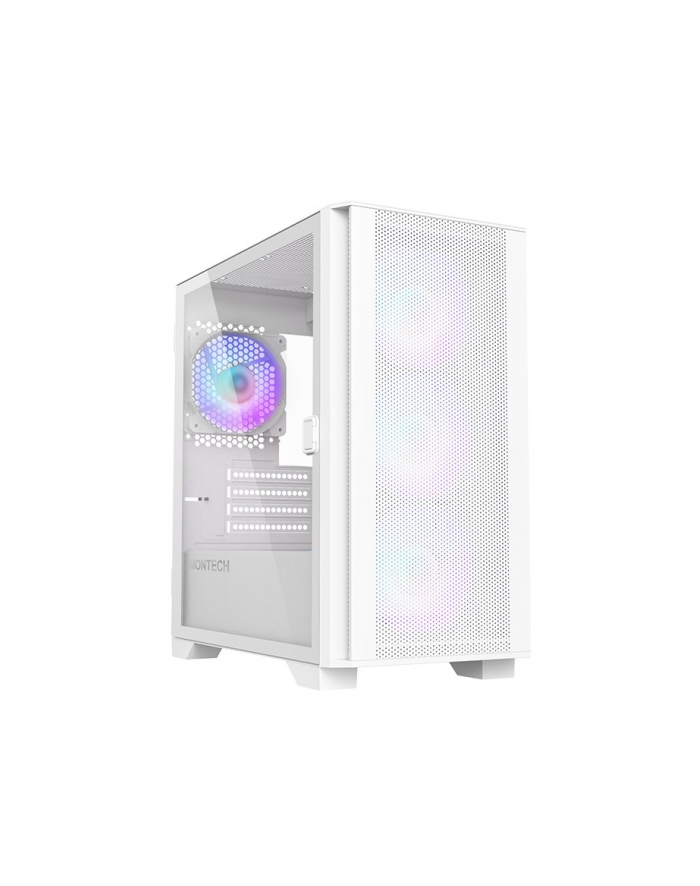 Montech AIR 100 ARGB, Micro-ATX, Tempered Glass - biały główny