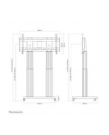 Stojak podłogowy Neomounts by Newstar PLASMA-M2600SILVER 70''-120'' 250kg