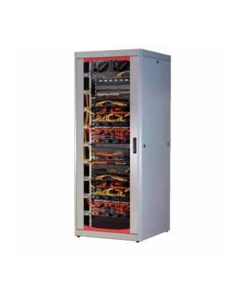 Szafa stojąca, zmontowana Intellinet 42U, 800x800, Rack 19'', szklane drzwi, szara