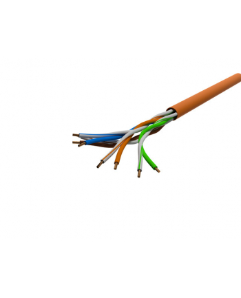 Kabel UTP Lanberg kat. 6 500m B2CA drut CU LSZH orange fluke passed