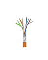 Kabel UFTP Lanberg kat. 6A 500m B2CA drut CU LSZH orange fluke passed - nr 3