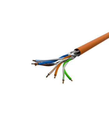 Kabel UFTP Lanberg kat. 6A 500m B2CA drut CU LSZH orange fluke passed