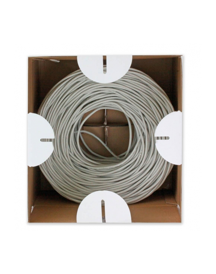 Kabel instalacyjny Techly skrętka Cat5e F/UTP linka, 100% miedź, 305m szary główny