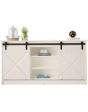 cama meble Komoda 160x80x35 GRANERO biały/biały połysk - nr 3