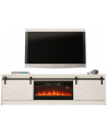 cama meble Szafka RTV GRANERO+kominek 200x56 7x35 biały/biały połysk - nr 2