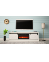 cama meble Szafka RTV GRANERO+kominek 200x56 7x35 biały/biały połysk - nr 3