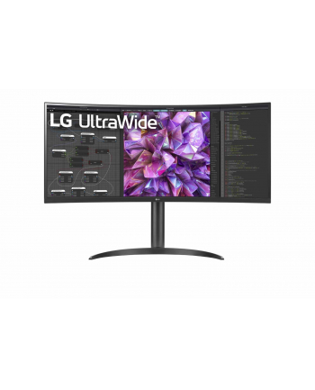 LG Curved Monitor 34WQ75C-B 34 '', IPS, QHD, 3440 x 1440, 21:9, 5 ms, 300 cd/m², Black, 60 Hz, HDMI ports quantity 2