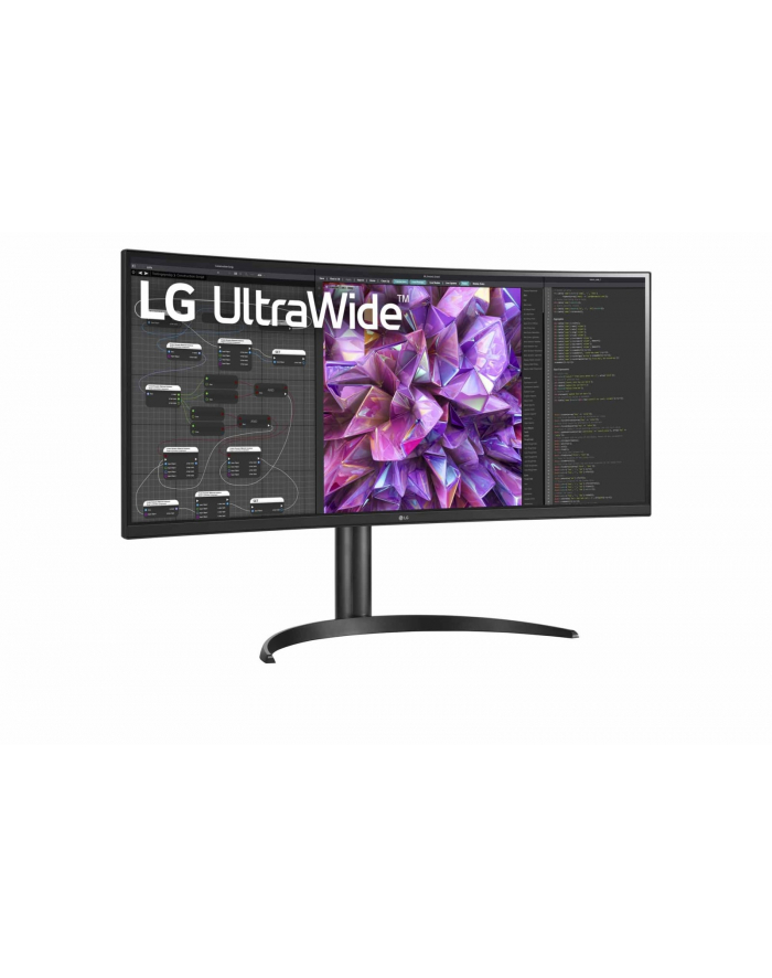 LG Curved Monitor 34WQ75C-B 34 '', IPS, QHD, 3440 x 1440, 21:9, 5 ms, 300 cd/m², Black, 60 Hz, HDMI ports quantity 2 główny