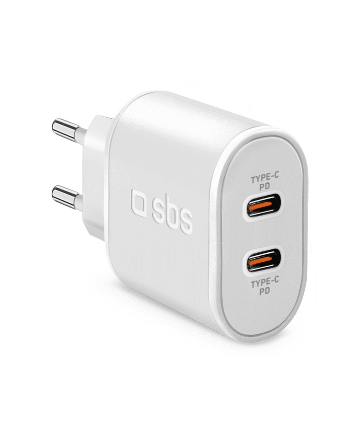 Sbs Travel Charger 2xUSB-C PD 20W (TETRPD20CCW) główny