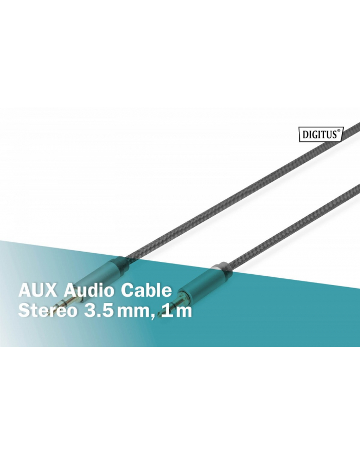 digitus Kabel połączeniowy audio MiniJack Stereo Typ 3.5mm/3.5mm M/M nylon 1m główny