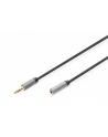 digitus Kabel przedłużający audio MiniJack Stereo Typ 3.5mm/3.5mm M/Ż nylon 1m - nr 1