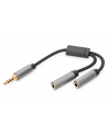 digitus Kabel adapter headset MiniJack 3,5mm/2x 3,5mm MiniJack M/Ż nylon 0,2m - nr 1