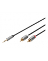 digitus Kabel adapter audio MiniJack/Cinch Stereo Typ 3.5mm/2xRCA M/M nylon 1m - nr 6