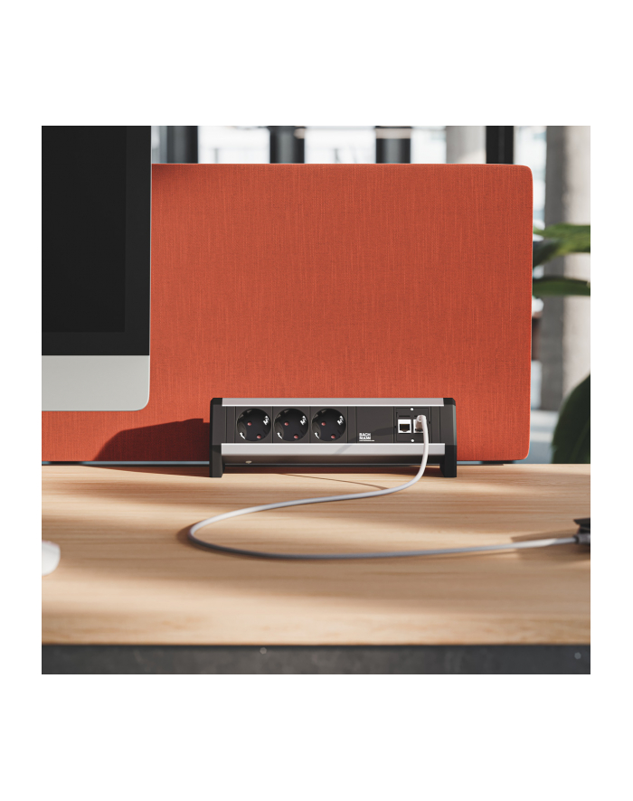 Bachmann D-ESK 1, 3-way power strip GST18i3 339.1004 (Kolor: CZARNY/grey, 3x protective contact CEE7/3, 2x CAT5e) główny