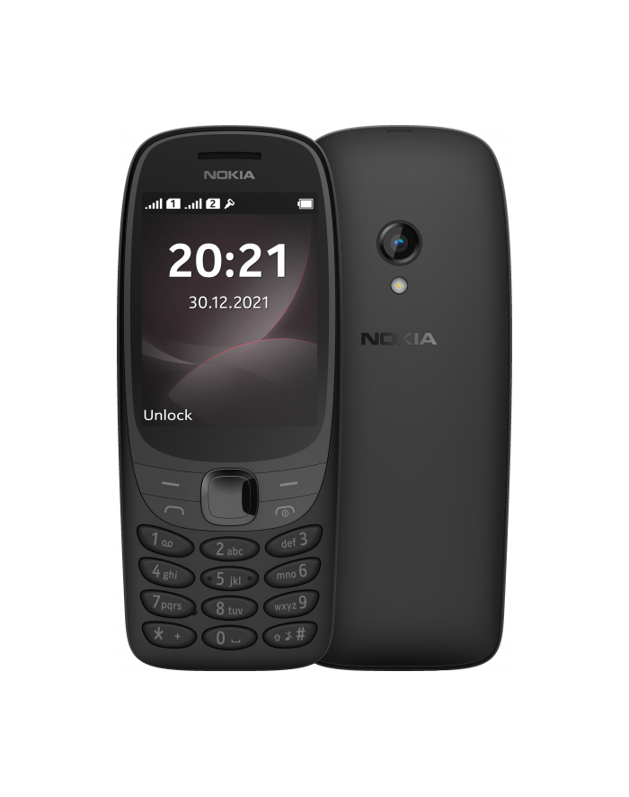Nokia 6310 TA-1400 Black, 2.8 '', TFT, 0.016 MB, Dual SIM, Nano Sim, 3G, Bluetooth, 5.0, USB version Micro, Built-in camera, Główna kamera (tył) 0.2 MP, 1150 mAh główny
