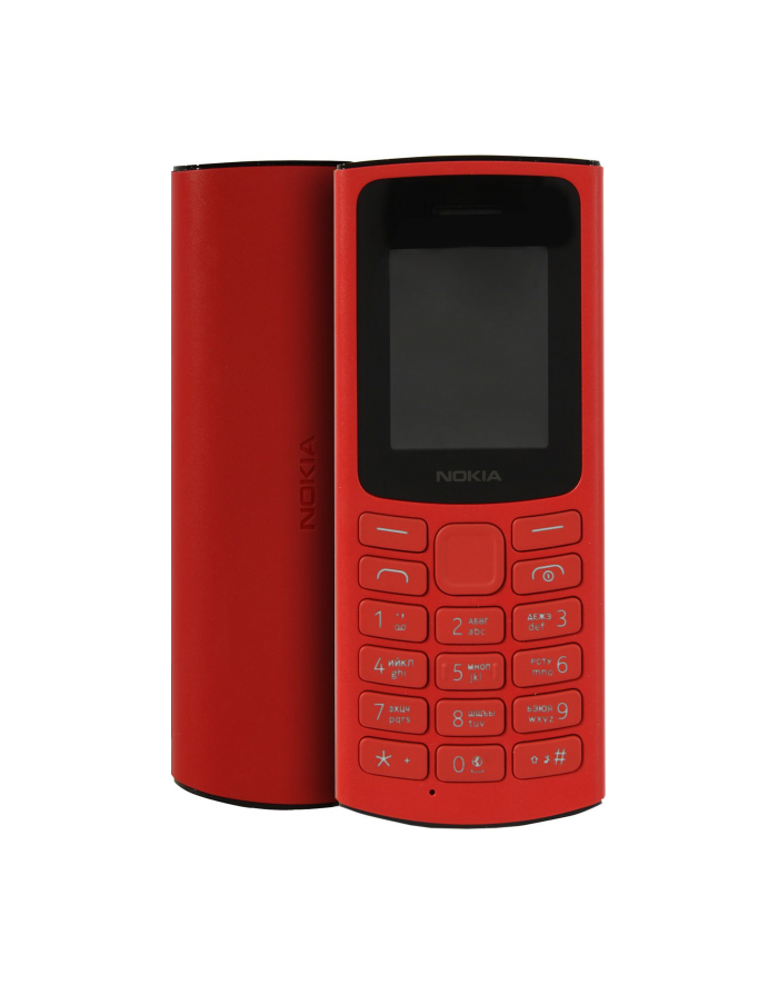 Nokia 105 DS TA-1378 Red, 1.8 '', TFT LCD, 120 x 160  pixels, 48 MB, 128 MB, Dual SIM, Nano Sim, 3G, USB version microUSB, 1020 mAh główny