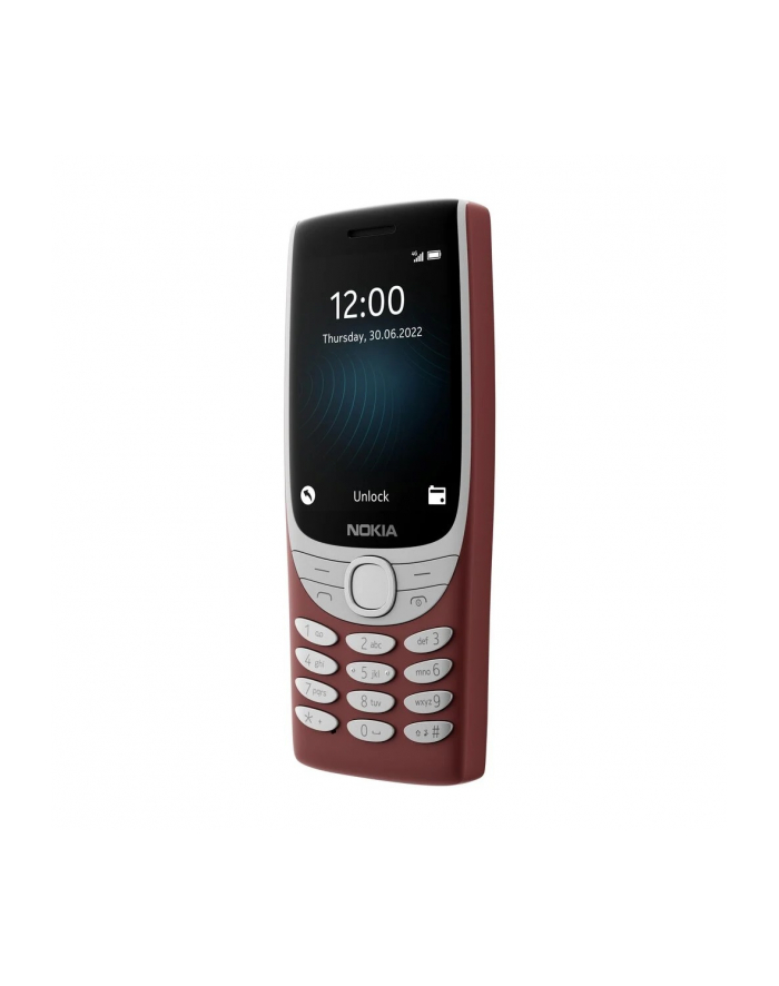 Nokia 8210 Red, 2.8 '', TFT LCD, 240 x 320, Unisoc, T107, Internal RAM 0.048 GB, 0.128 GB, microSDHC, Dual SIM, Główna kamera (tył) 0.3 MP, 1450  mAh główny
