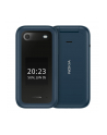 Nokia 2660 Flip Blue, 2.8 '', TFT LCD, 240 x 320, Unisoc, T107, Internal RAM 0.048 GB, 0.128 GB, microSDHC, Dual SIM, Główna kamera (tył) 0.3 MP, 1450  mAh - nr 1