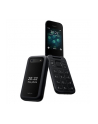 Nokia 2660 Flip Black, 2.8 '', TFT LCD, 240 x 320, Unisoc, T107, Internal RAM 0.048 GB, 0.128 GB, microSDHC, Dual SIM, Główna kamera (tył) 0.3 MP, 1450  mAh - nr 2