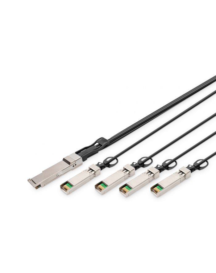 DIGITUS  KABEL DO BEZPOŚREDNIEGO POŁĄCZENIA 40G QSFP+ DO 4XSFP+ 2M  () główny