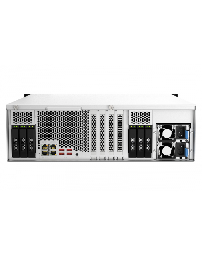 Serwer plików QNAP TS-h2287XU-RP-E2336-32G 22-bay, 3U,Intel Xeon E-2336 6C 12T 2.9GHz, 32 GB ECC DDR4, 2x10GBASE-T, 2x2.5GbE, 4xUSB 3.2, 3xPCIe, 2x55 główny