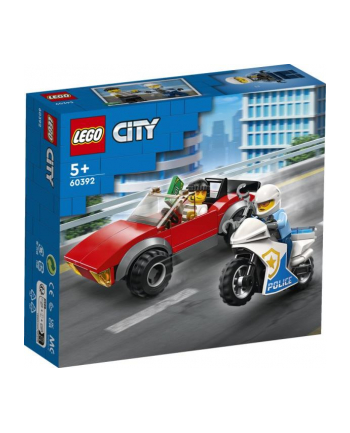LEGO 60392 CITY Motocykl policyjny - pościg za samochodem p4