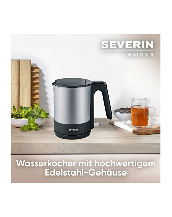 Severin WK 3409, kettle (stainless steel (brushed) / Kolor: CZARNY, 1.7 liters) główny