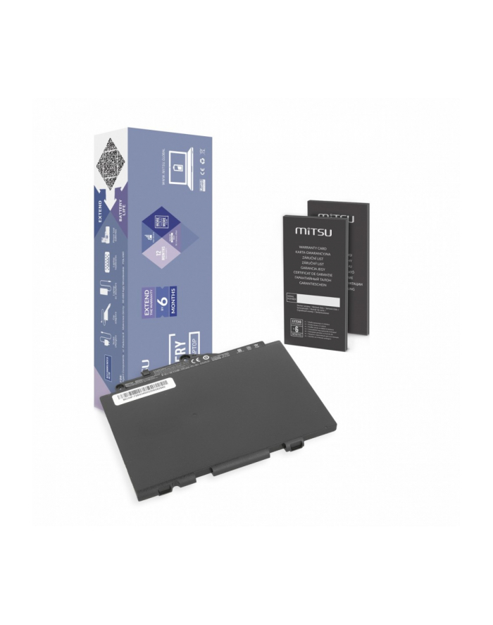mitsu Bateria do HP EliteBook 725 G3, 820 G3 4000 mAh (44 Wh) 11.1V - 10.8 Volt główny