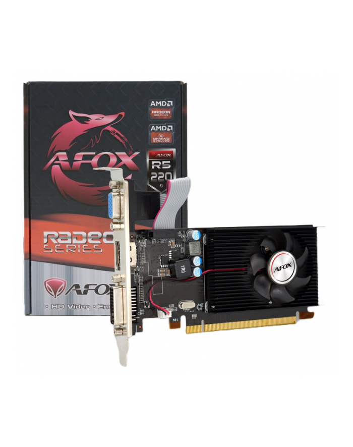 AFOX RAD-EON R5 220 1GB DDR3 64BIT DVI HDMI VGA LP AFR5220-1024D3L5 główny