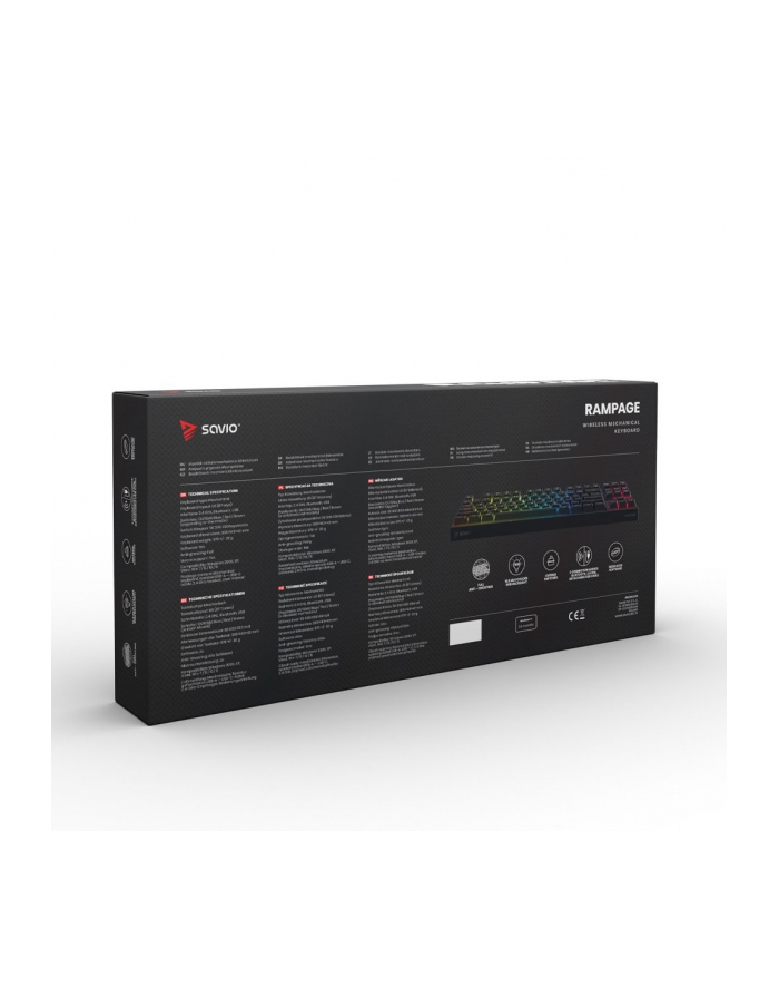 savio Klawiatura mechaniczna Rampage Outemu BLUE, anti-ghosting, RGB główny