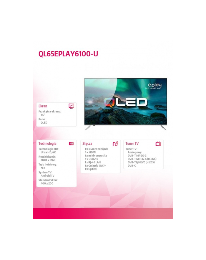 allview Telewizor QLED 65 cali 65EPLAY6100-U główny